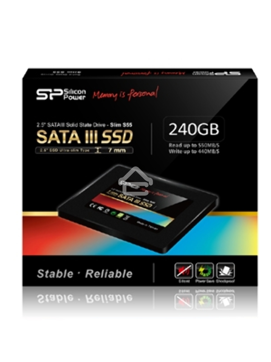 Накопитель SSD SiliconPower Slim S55, 240Gb, SATA, 2.5