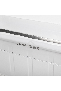 Холодильник Maunfeld MFF144SFW белый глянц. двухкамерный 154/52л морозилка снизу, ручная разморозка