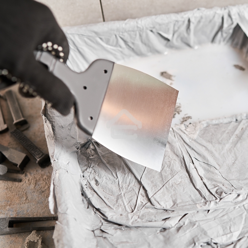 Шпатель 100 мм нержавеющая сталь, пластмассовая ручка Rexant