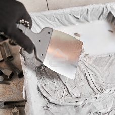 Шпатель 100 мм нержавеющая сталь, пластмассовая ручка Rexant