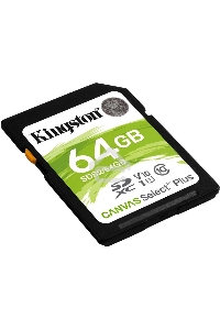 Флеш карта SDHC 64Gb Class10 Kingston <SDS2/64GB>, Canvas Select 100R CL10 UHS-I