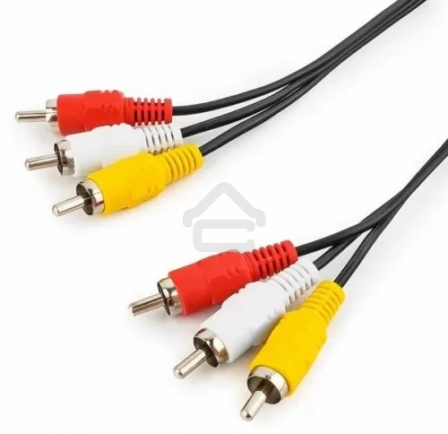 Кабель GoPower 3XRCA (M)-3XRCA (M) 5.0M 00-00027486 черный