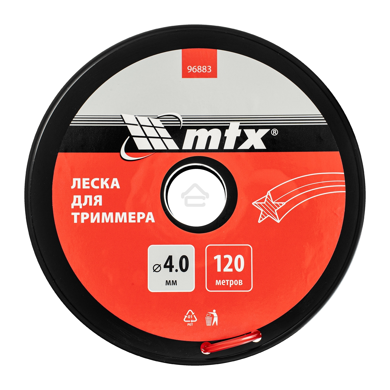 Леска для триммера MTX звезда 4,0 мм х 120 м, на катушке