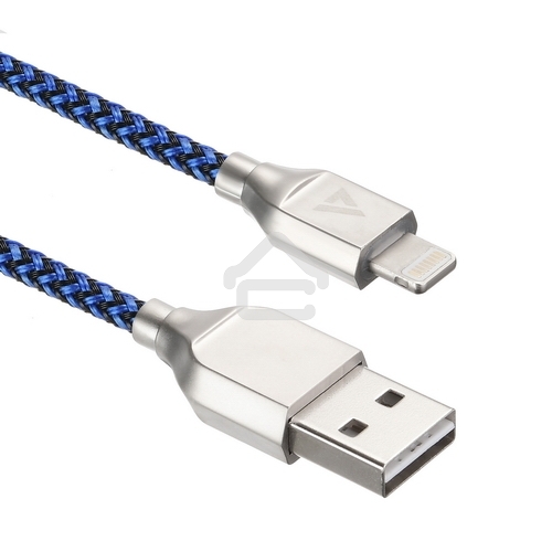 Кабель USB ACD-Titan Lightning - USB-A Нейлон, 1м, сине-черный
