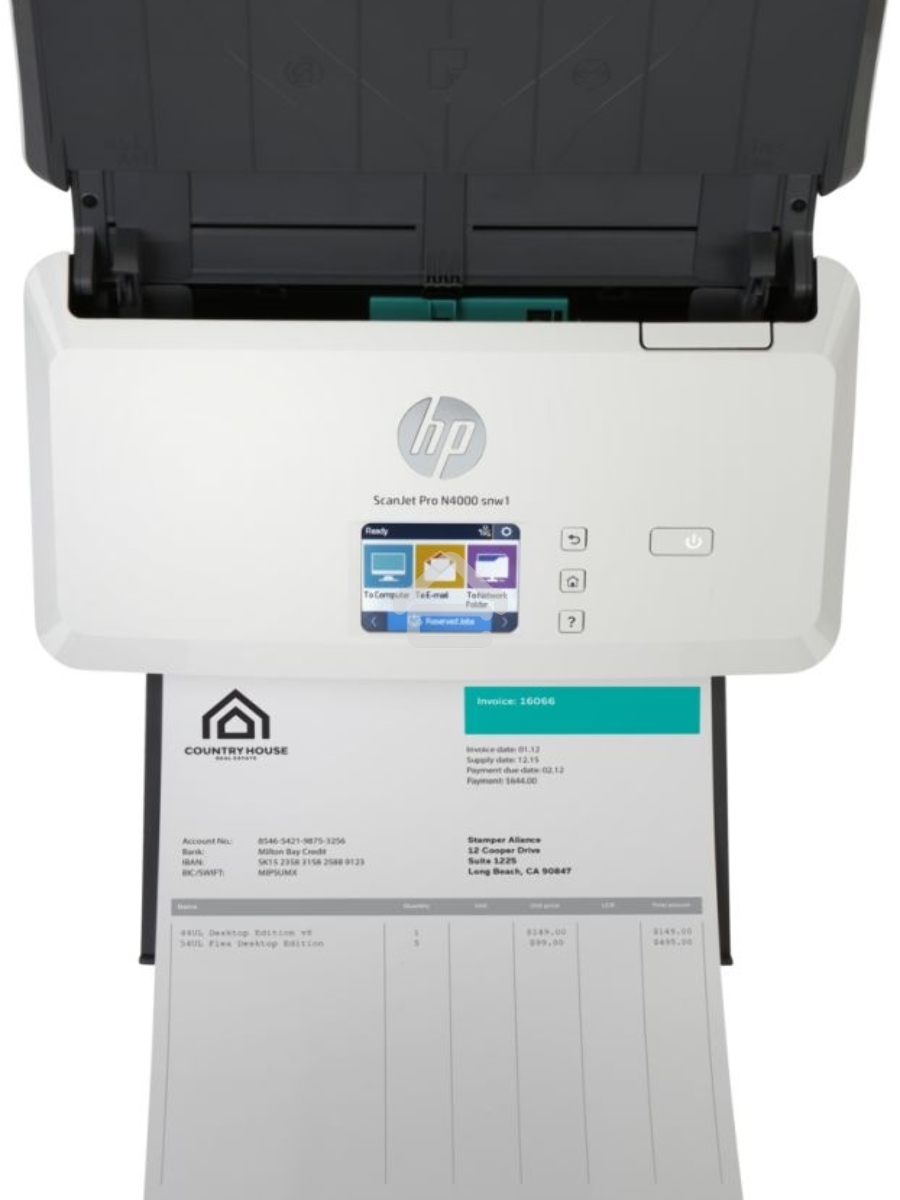 Сканер HP ScanJet Pro N4000 snw1 Scanner, 1y warr