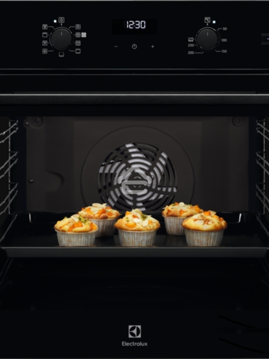 Встраиваемый духовой шкаф Electrolux EOD5C71Z с паром, 60 см, каталитическая очистка, 72 л, 9 режимов, черный цвет