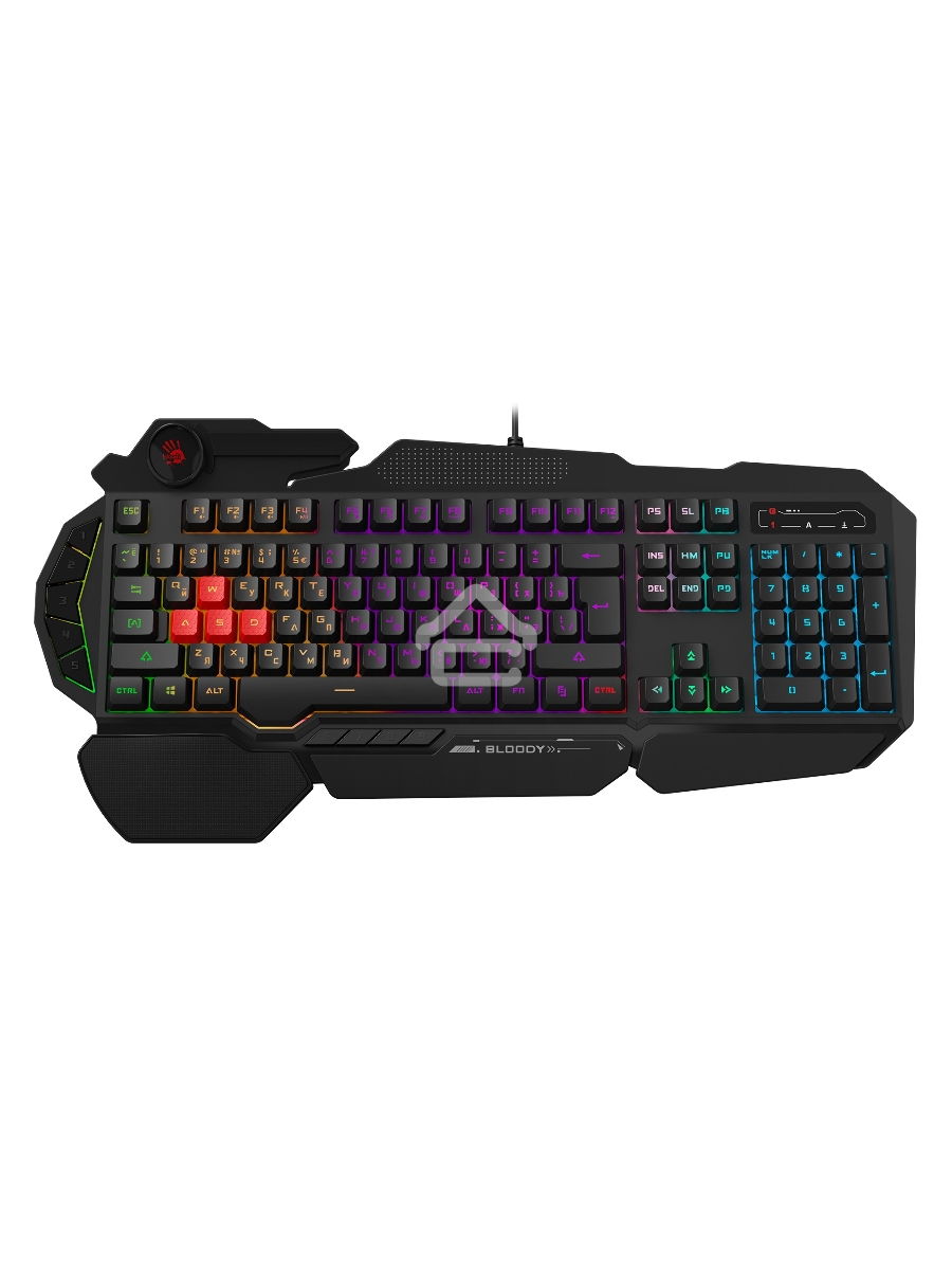 Клавиатура A4Tech Bloody B310N черный USB Multimedia for gamer LED (подставка для запястий) (B310N)