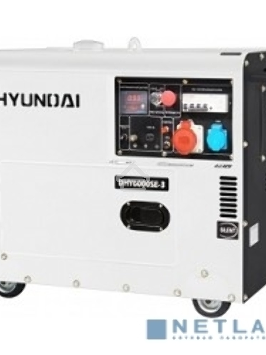 Электрогенератор дизельный Hyundai DHY 6000SE-3, 5.5 кВт, 72.6 дБ, 152 кг