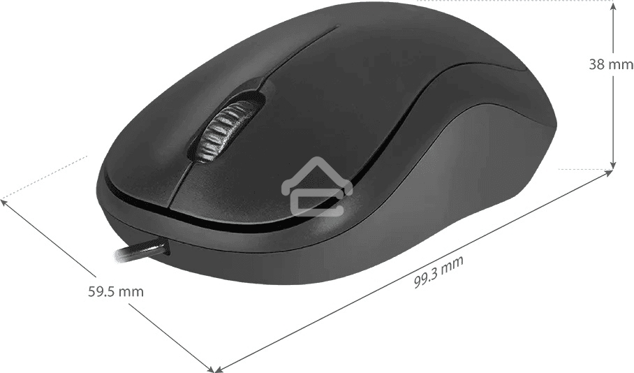 Мышь проводная Defender Patch MS-759 черный, 1000 dpi, USB, кнопки - 3