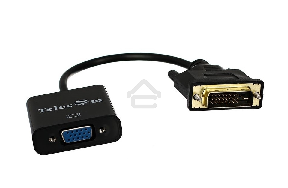 Кабель-переходник VCOM DVI-D 25M ---> VGA 15F Telecom TA491 Кабель-переходник DVI-D 25M ---> VGA 15F Telecom TA491