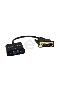 Кабель-переходник VCOM DVI-D 25M ---> VGA 15F  Telecom <TA491> Кабель-переходник DVI-D 25M ---> VGA 15F  Telecom <TA491>