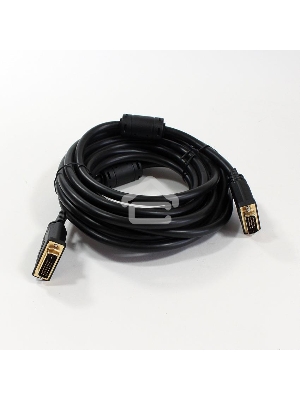 Кабель DVI 5м VCOM Кабель DVI-DVI Dual Link (25M-25M), 5m, 2 фильтра, VDV6300-5M
