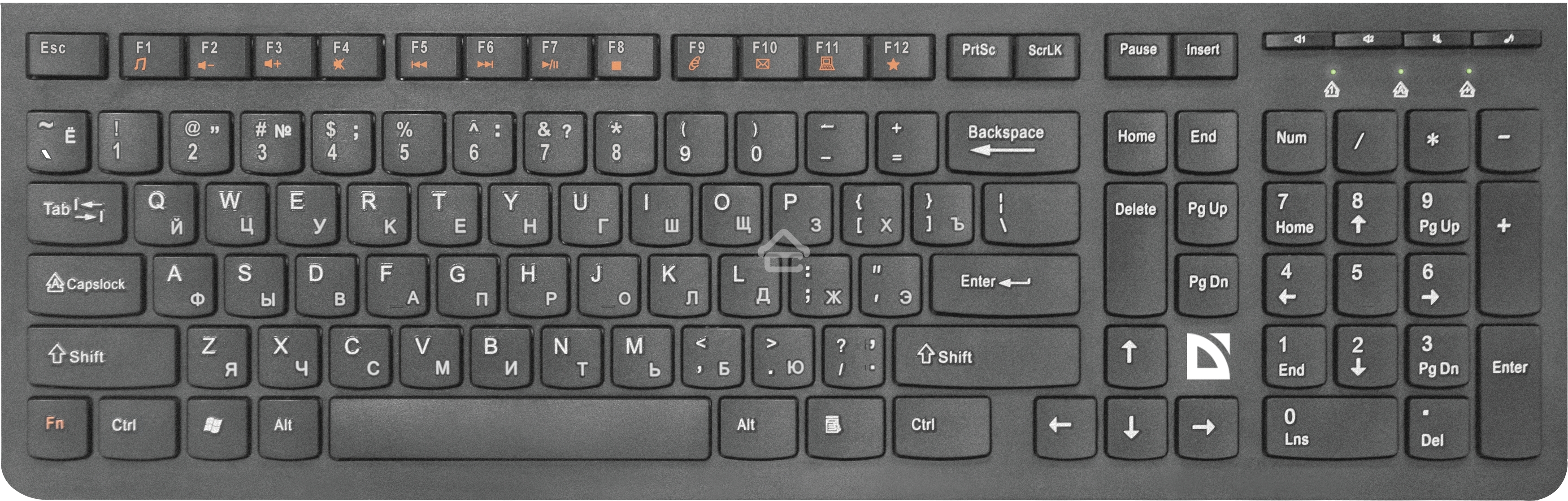 Клавиатура беспроводная Defender ULTRAMATE SM-535 RU USB, радиоканал, черный