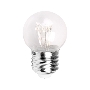 Лампа шар e27 6 LED  Ø45мм - желтая, прозрачная колба, эффект лампы накаливания