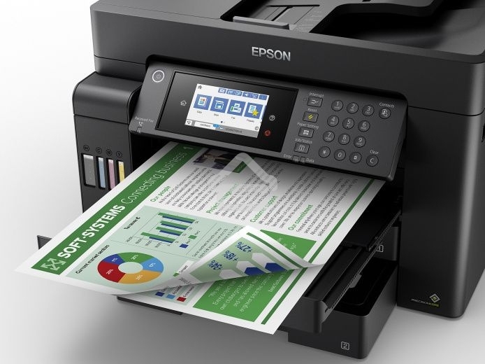 МФУ струйное Epson L15150, (A3, ADF, duplex, 35 стр./мин., Ethernet, Wi-Fi черный)