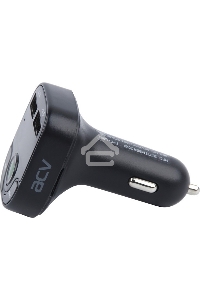 Автомобильный FM-модулятор ACV FMT-120B черный MicroSD BT USB (37574)