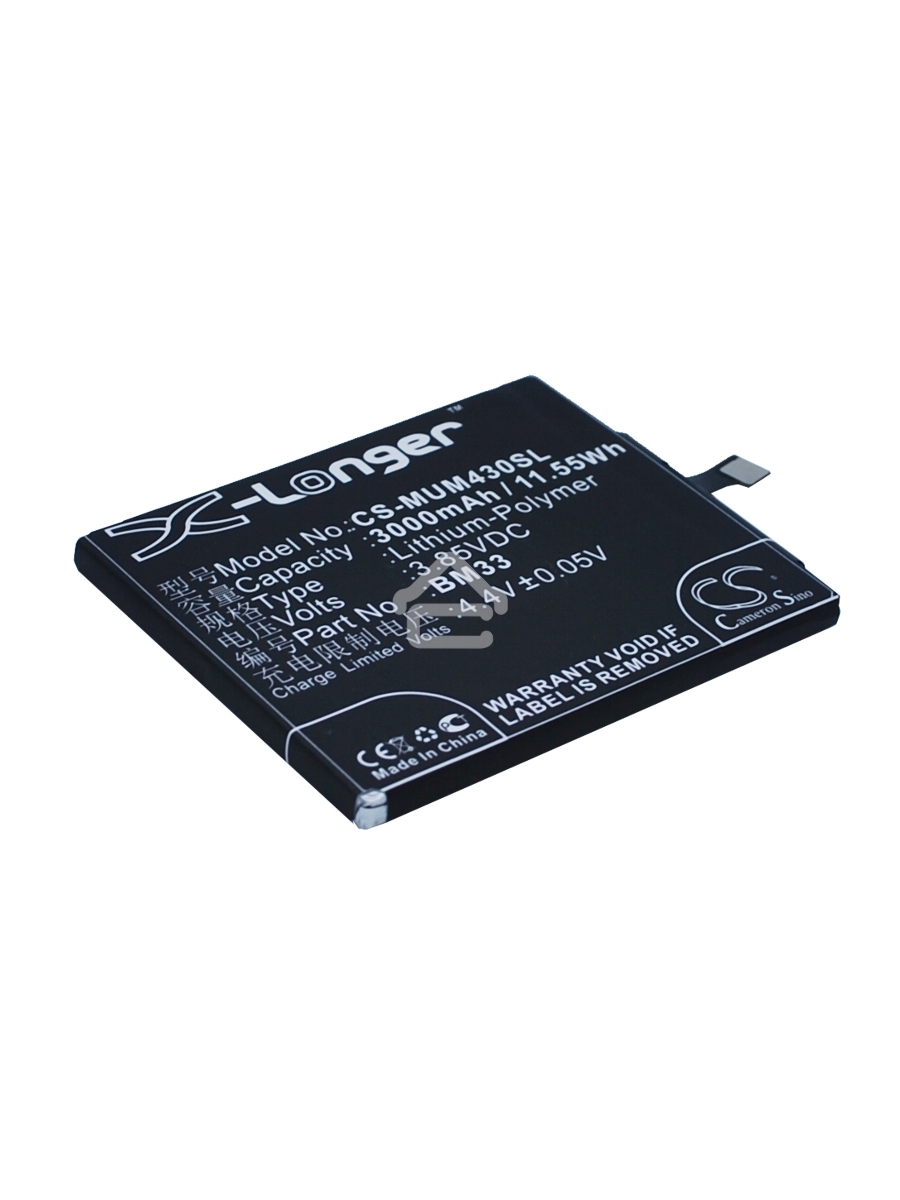 Аккумулятор CameronSinoCS-MUM430SL BM33 для Xiaomi Mi4i 3.85V / 3000mAh / 11.55Wh