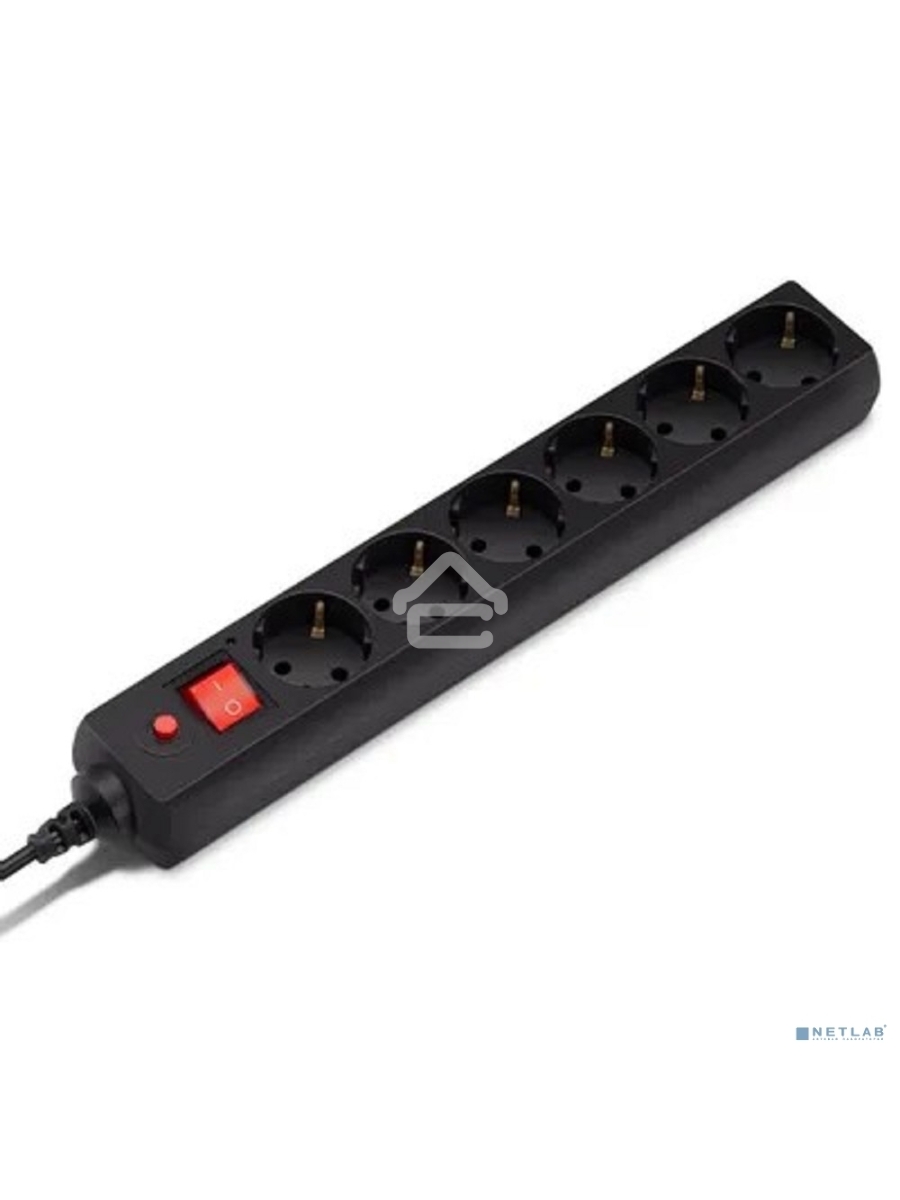 Сетевой фильтр Buro 600SH-3-B 3м (6 розеток) черный (коробка)