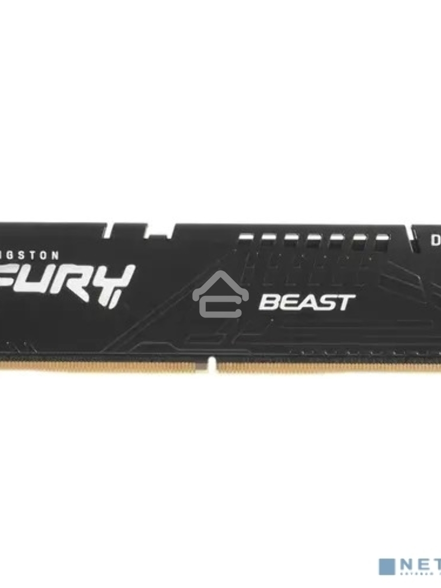 Оперативная память Kingston Fury Beast, DDR5, 16GB (1x16GB), 5600MHz, CL40, DIMM, с радиаторами, черный