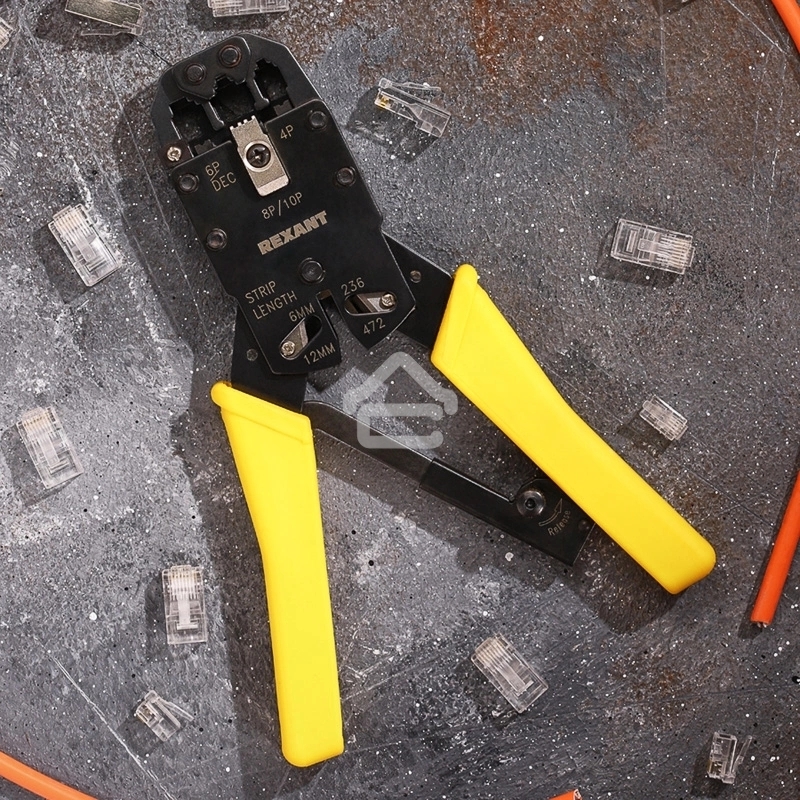 Кримпер Rexant HT-200R для обжима 10P10C, 8P8C, 6P6C, 4P4C