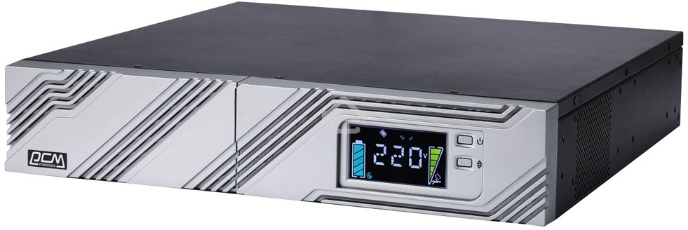 Источник бесперебойного питания Powercom Smart King RT SRT-2000A LCD 1800Вт 2000ВА черный
