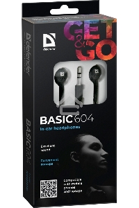 Наушники Defender Basic 604 вставки  черный