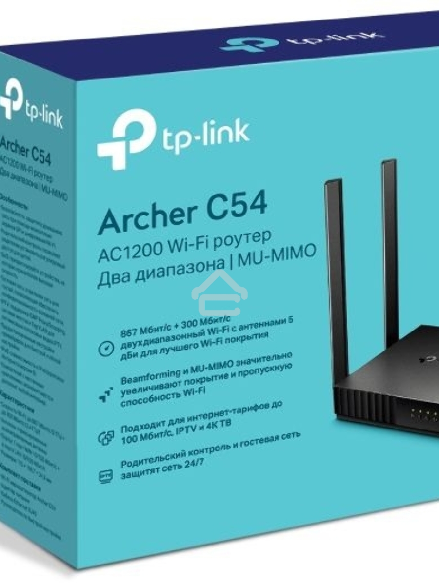Роутер беспроводной TP-Link Archer C54 AC1200 10/100BASE-TX черный
