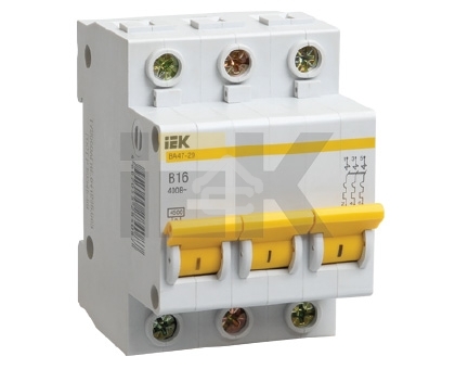 Выключатель автоматический модульный 3п D 40А 4.5кА ВА47-29 ИЭК MVA20-3-040-D