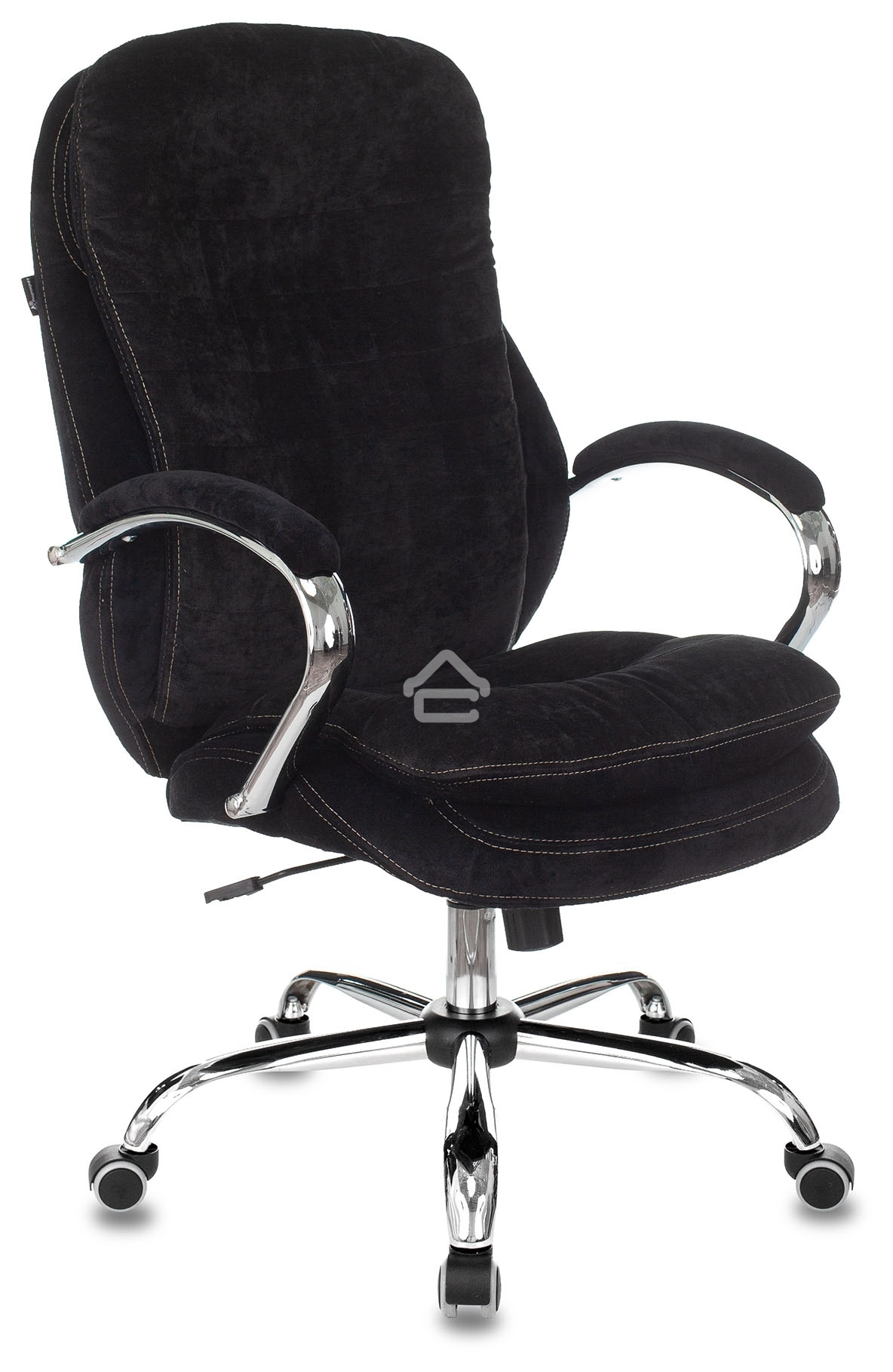 Кресло руководителя Бюрократ T-9950SL Fabric черный Light-20, крестовина металл хром