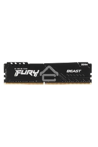 Оперативная память Kingston Fury Beast, DDR4, 8GB (1x8GB), 3600MHz, CL17, с радиатором, черны