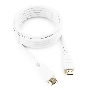 Кабель Cablexpert HDMI CC-HDMI4-W-10, 19M/19M, v2.0, медь, позол.разъемы, экран, 3 м, белый, пакет