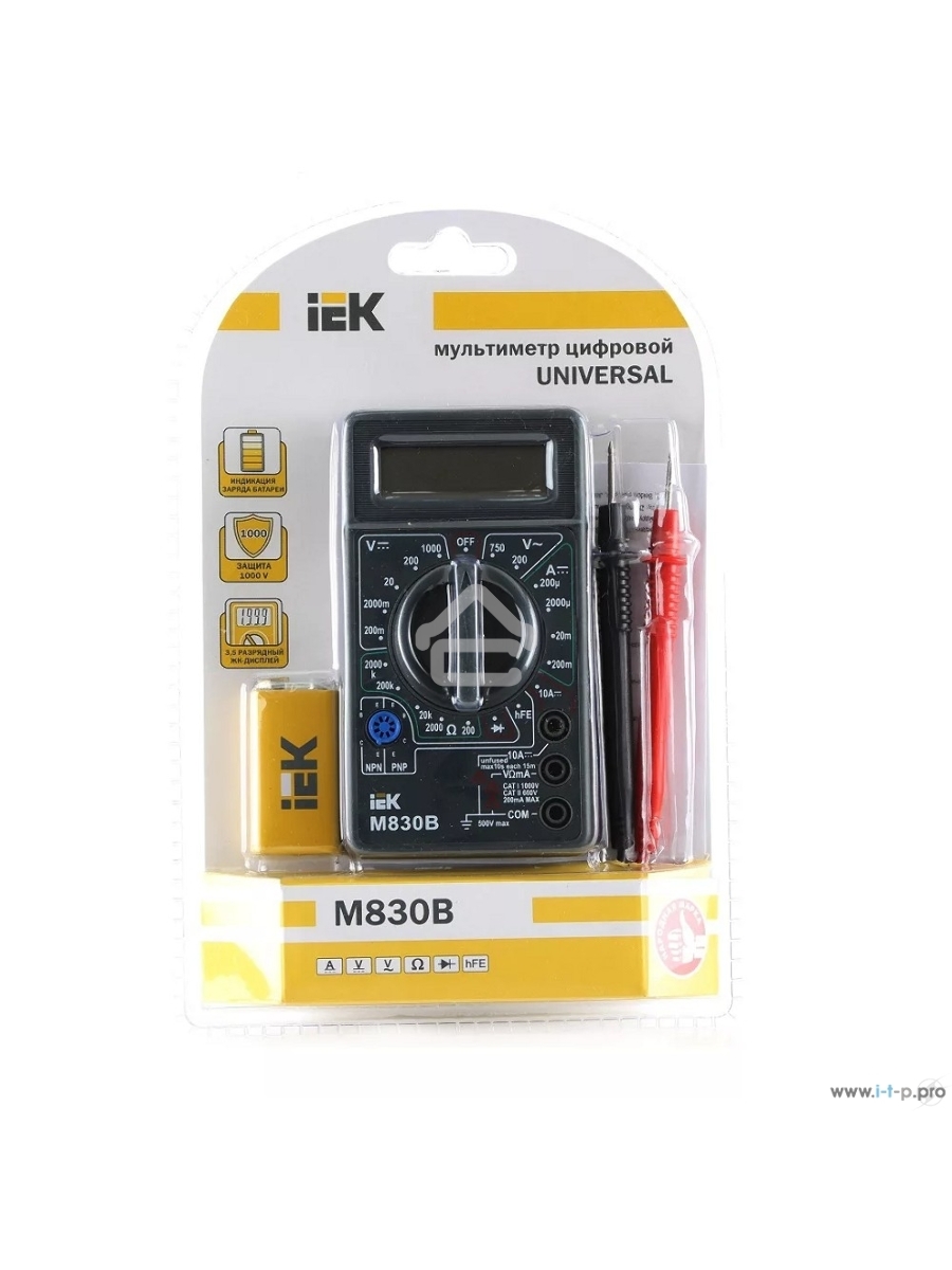 Мультиметр Iek TMD-2B-830 цифровойUniversal M830B IEK