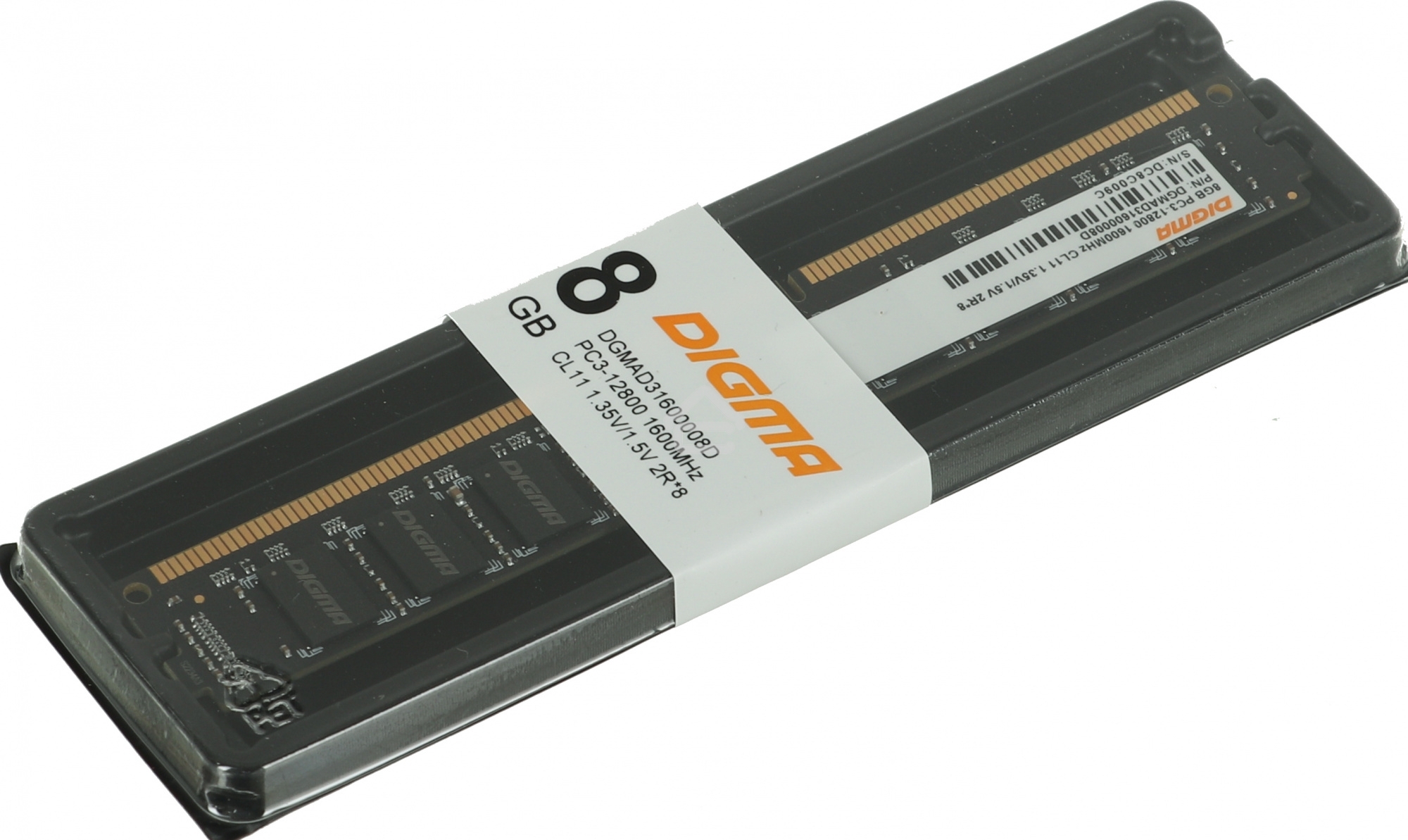 Оперативная память Digma, DDR3, 8GB (1x8 GB), 1600 MHz, CL11, DIMM