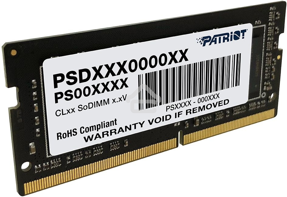 Оперативная память Patriot Signature, DDR4, 32GB (1x32 GB), 3200 MHz, CL22, SO-DIMM