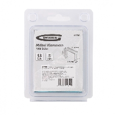 Скобы Gross 8 мм, для мебельного степлера, усиленные, тип 53, 1000 шт.