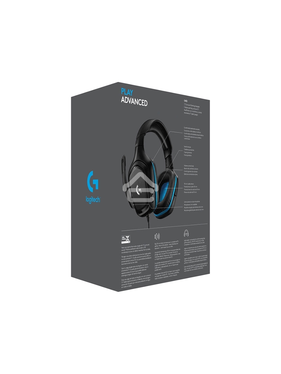 Гарнитура Logitech Headset G432 Wired Gaming Leatherette Retail