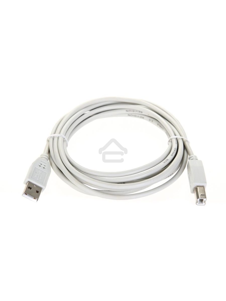 Кабель AM/BM USB2.0 3м Telecom USB 2.0 A-->B 3.0m, белый/серый, TC6900-3.0M