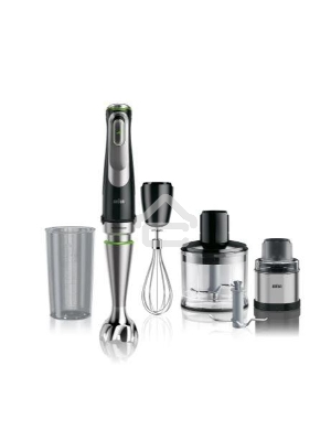 Блендер погружной Braun MQ9138XI, 1200Вт, черный