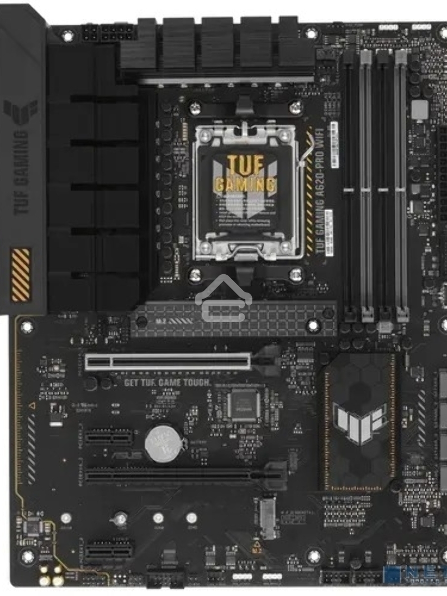 Материнская плата ASUS TUF GAMING A620-PRO WIFI, AM5, AMD A620, 4xDDR5, 4xSATA, 2xM.2, 1xPCI-E 4.0 x16, 1xPCI-E 3.0 x16, 2xPCI-E x1, 1xHDMI, 1xDP, 1x 2.5Gb LAN, 3xUSB-A 2.0, 2xUSB-A 3.2 Gen 2, 1xUSB-C 3.2 Gen 1, 5x3.5 мм, 7.1, ATX