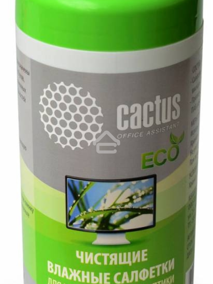 Салфетки Cactus CS-T1001E для экранов и оптики туба 100шт влажные