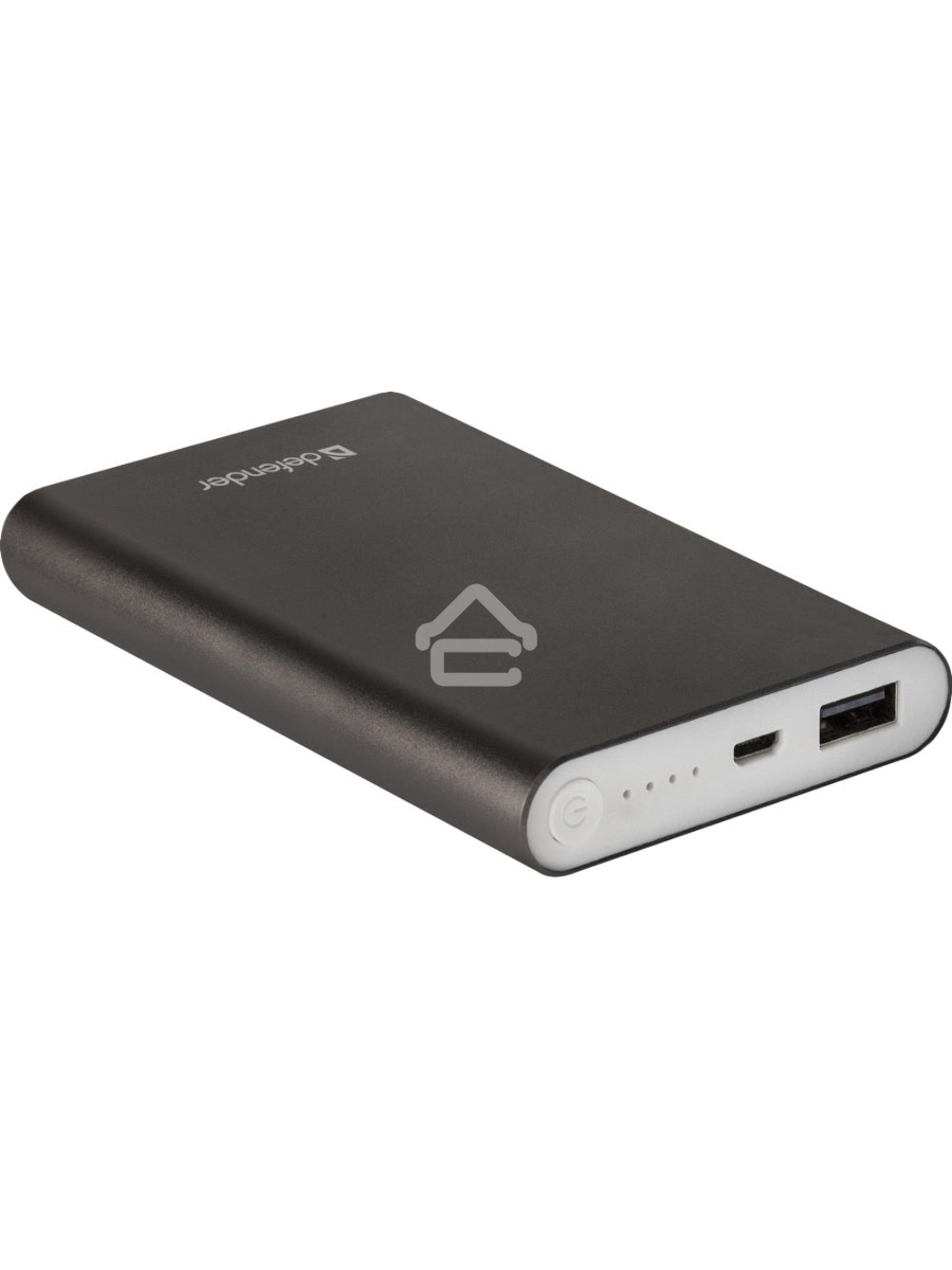 Внешний аккумулятор Defender Extralife 8000mAh 1USB, Li-pol ,5V,2.1A, серый