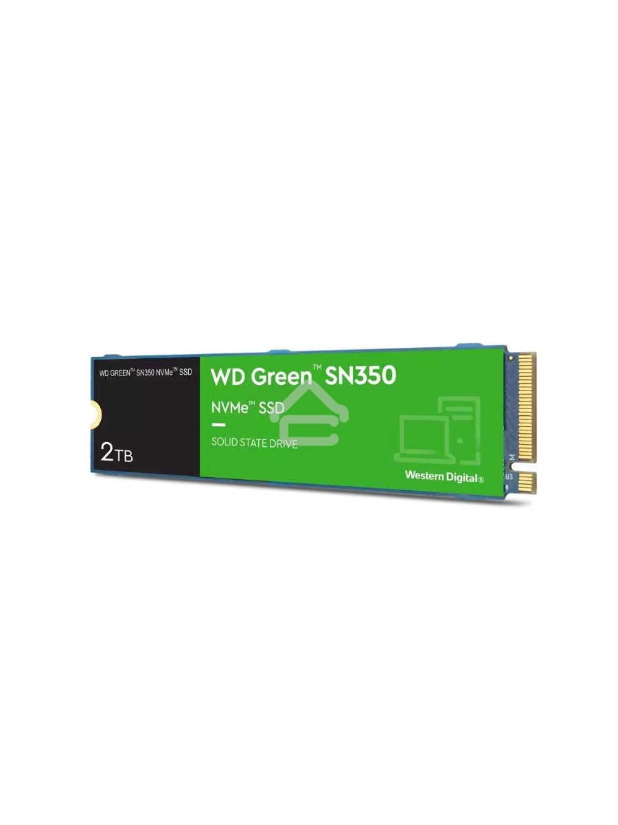 Накопитель SSD WD Green SN350 WDS200T3G0C, 2000Gb, PCIe 3.0 x4, M.2 2280, NVMe, R/W 3200/3000