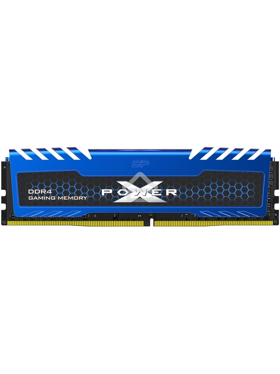 Оперативная память Silicon Power XPower Turbine, DDR4, 8GB (1x8GB), 3200MHz, CL16, DIMM, с радиатором, синий/черный