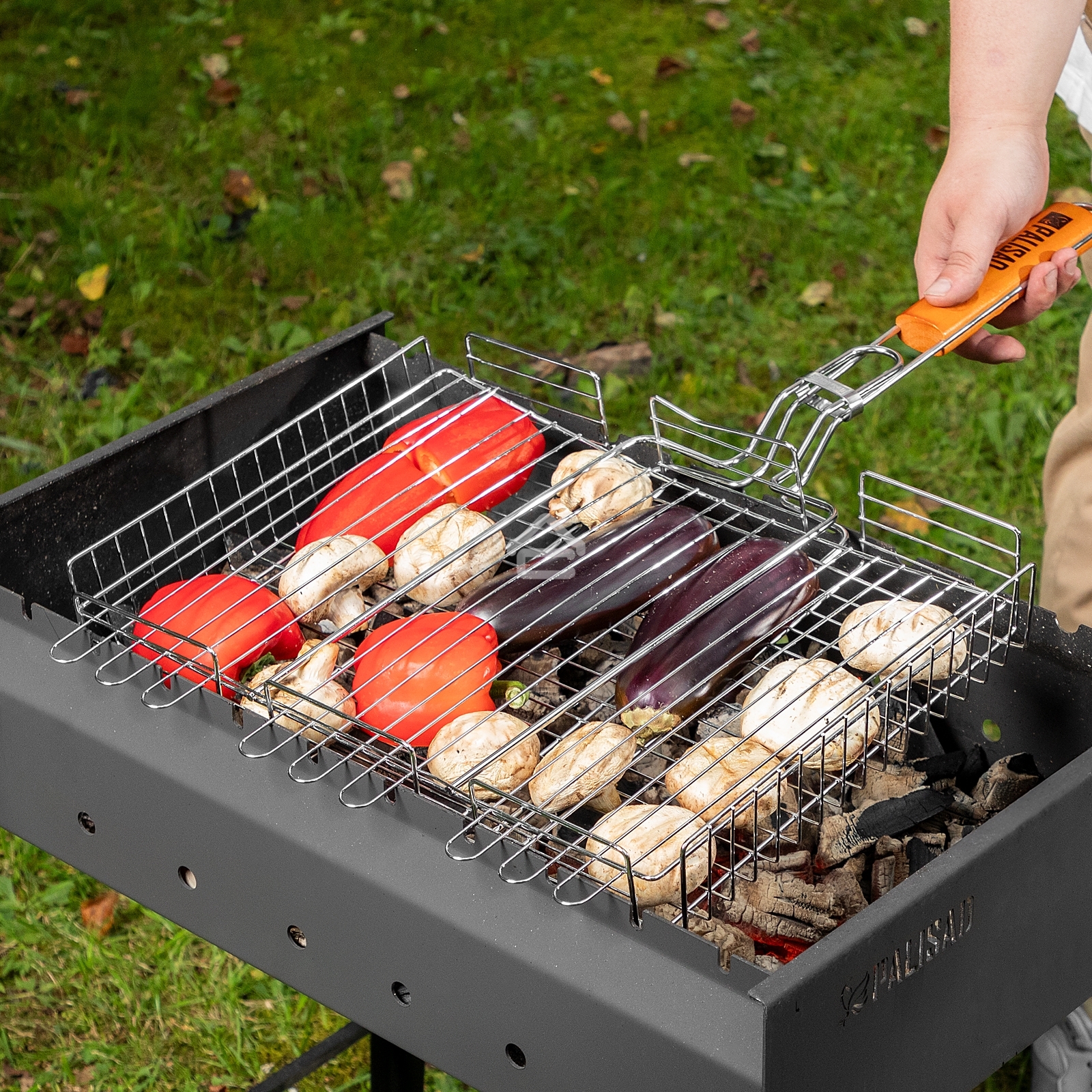 Решетка гриль 315х410х70мм объемная хромир. Camping Palisad