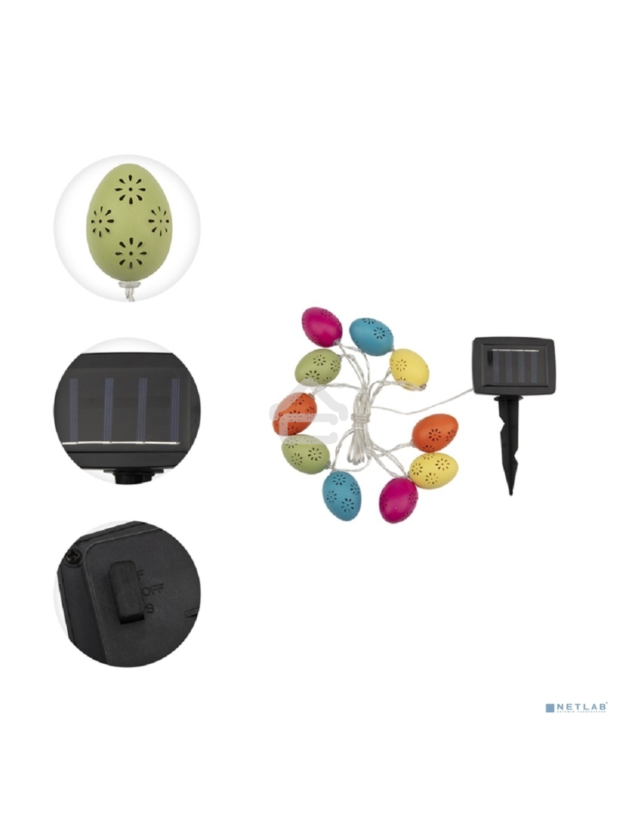 Каскад Lamper Эклектика 4 м LED с выносной солнечной панелью 2 м и аккумулятором, теплое белое свечение