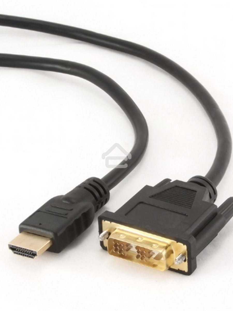 Кабель HDMI-DVI Cablexpert CC-HDMI-DVI-10, 19M/19M, single link, медь, позол.разъемы, экран, 3.0м, черный, пакет