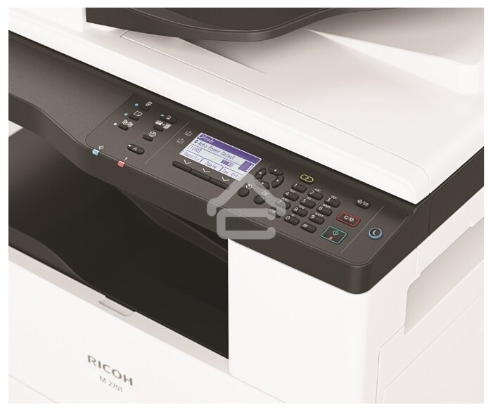 МФУ лазерное Ricoh M 2701 (418118), A3, ч/б, печ. до 27 стр/мин. (А4) до 15 стр/мин. (А3), скан. до 18 стр/мин. (ч/б) 6 стр/мин. (цвет), 600 x 600 dpi, Ethernet, USB