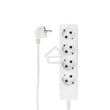 Удлинитель PROconnect OPTIMA 4 гнезда, 1.5 м, 2х0.75 мм², б/з, белый