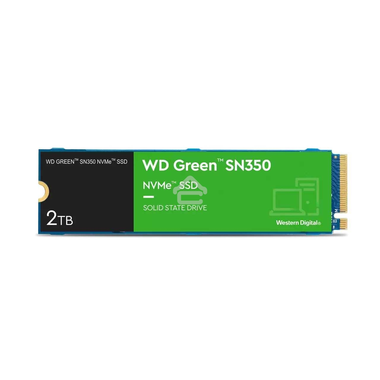 Накопитель SSD WD Green SN350 WDS200T3G0C, 2000Gb, PCIe 3.0 x4, M.2 2280, NVMe, R/W 3200/3000