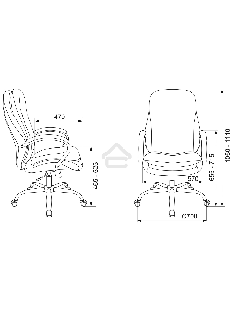 Кресло руководителя Бюрократ T-9950SL Fabric черный Light-20, крестовина металл хром